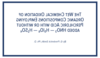 Chemical oxidation of organic compositions, Technical Library, GFS的化学物质
